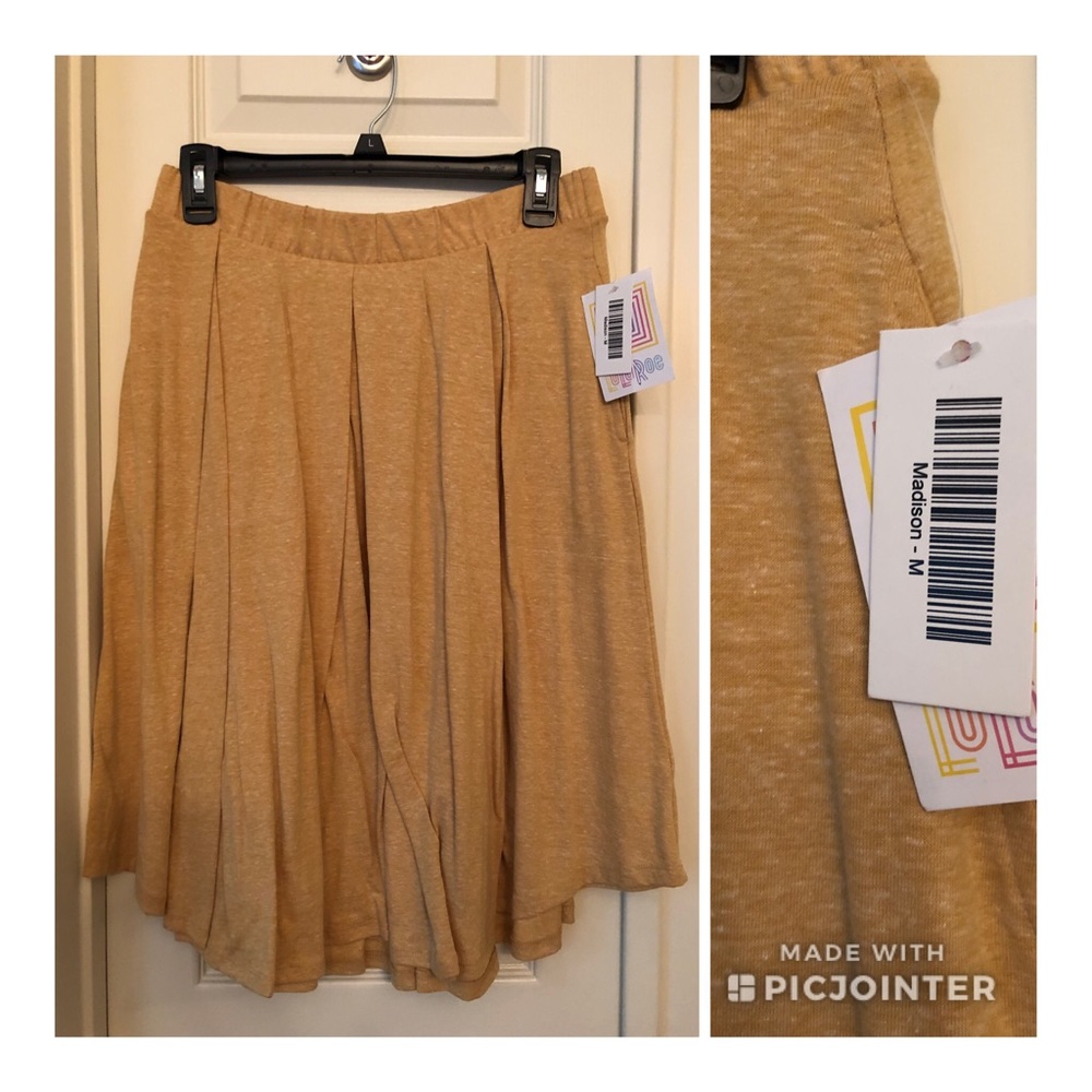 NWT LuLaRoe Madison Skirt (mustard)